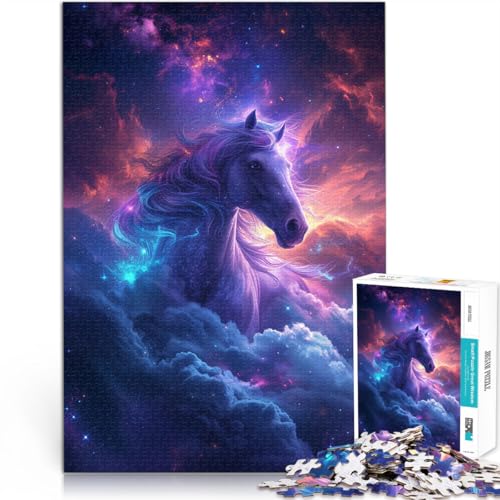 Puzzle für Erwachsene 1000 Teile Kunstpferd-Spielzeug Denkspiel Wanddekoration einzigartige Geburtstags Teenager ab 14 Jahren 50x75cm von BBVNFLIR