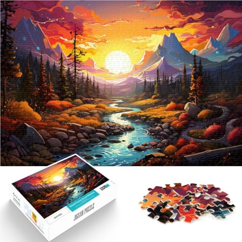 Puzzle für Erwachsene 1000 Teile Landschaft Heimdekoration Puzzle-Spielzeug Herausforderung der Gehirnintelligenz süchtig machendes Spielzeug 50x75cm von BBVNFLIR