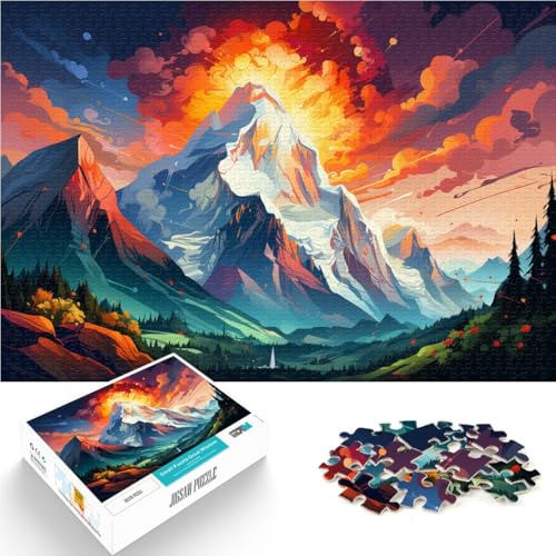 Puzzle für Erwachsene 1000 Teile Landschaftskunst Familienaktivitätspuzzle mit vollständig ineinander greifenden zufällig geformten Teilen 26x38cm Puzzle für Erwachsene 1000 Teile Landschaftskunst Familienaktivitätspuzzle mit vollständig ineinander greifenden zufällig geformten Teilen 26x38cm von BBVNFLIR