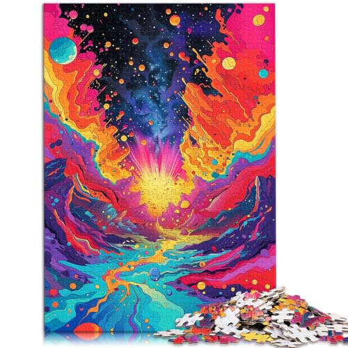 Puzzle für Erwachsene 1000 Teile Landschaftskunst Quizspiel mit passendem Poster und Quizblatt Geeignet für Teenager ab 14 Jahren 50x75cm von BBVNFLIR