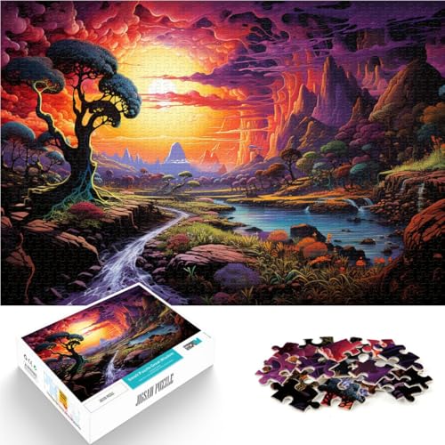 Puzzle für Erwachsene 1000 Teile Landschaftsspiel Spielzeug für die ganze Familie Geschenk ganze Familie für 14-Jährige 26x38cm von BBVNFLIR