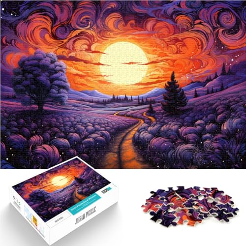 Puzzle für Erwachsene 1000 Teile Lavendelfelder Provence Stressabbau ganze Familie 26x38cm von BBVNFLIR
