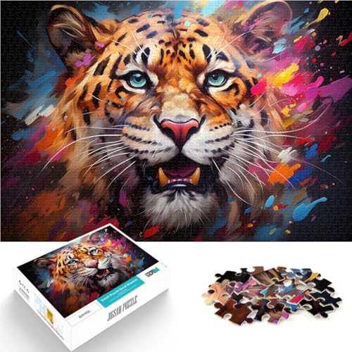 Puzzle für Erwachsene 1000 Teile Leopard Lernspielzeug Stressabbau Urlaub zu Hause Zeit totschlagen Geeignet für Teenager ab 14 Jahren 50x75cm von BBVNFLIR