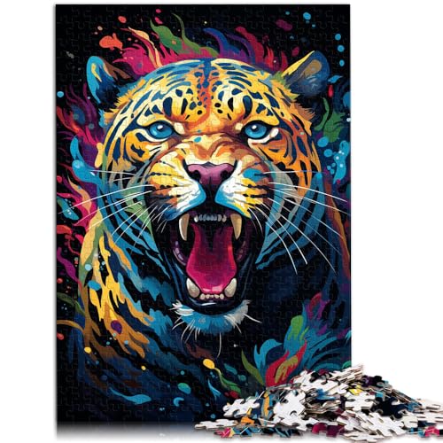 Puzzle für Erwachsene 1000 Teile Leoparden-Spiele Spielzeug Geschenk Spaß bei Heimaktivitäten Geburtstagsgeschenk Reisegeschenke 26x38cm von BBVNFLIR