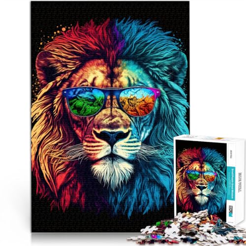 Puzzle für Erwachsene 1000 Teile Löwe mit Brille Lernspielzeug ganze Familie ab 14 Jahren 26x38cm Puzzle für Erwachsene 1000 Teile Löwe mit Brille Lernspielzeug ganze Familie ab 14 Jahren 26x38cm von BBVNFLIR