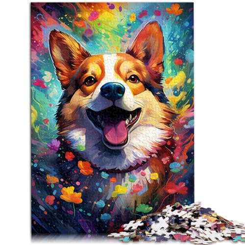 Puzzle für Erwachsene 1000 Teile Malen Farbe Corgi-Hund Familienspaß Puzzle ganze Familie 26x38cm Puzzle für Erwachsene 1000 Teile Malen Farbe Corgi-Hund Familienspaß Puzzle ganze Familie 26x38cm von BBVNFLIR