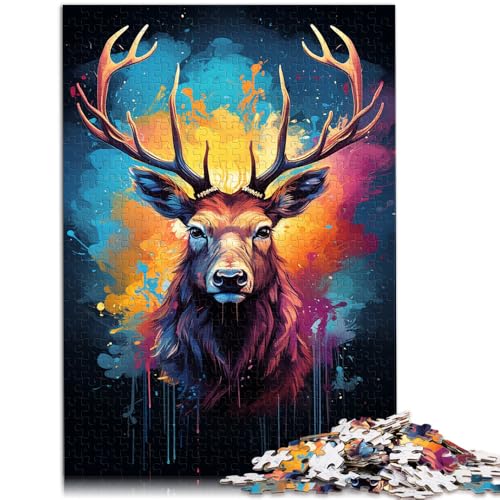 Puzzle für Erwachsene 1000 Teile Malen Farbe Elch Lernspielzeug Familienspiele Gedächtnisverbesserung für Teenager ab 14 Jahren 50x75cm Puzzle für Erwachsene 1000 Teile Malen Farbe Elch Lernspielzeug Familienspiele Gedächtnisverbesserung für Teenager ab 14 Jahren 50x75cm von BBVNFLIR