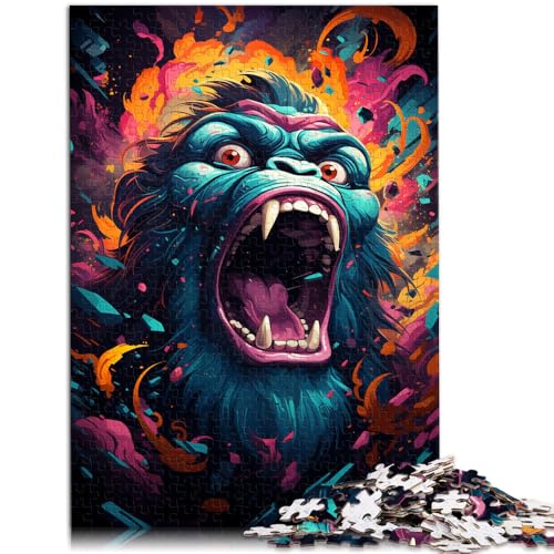 Puzzle für Erwachsene 1000 Teile Malen Farbe Orang-Utan Heimdekoration Puzzle Spielzeug Heimkunstdekor für Teenager ab 14 Jahren 26x38cm Puzzle für Erwachsene 1000 Teile Malen Farbe Orang-Utan Heimdekoration Puzzle Spielzeug Heimkunstdekor für Teenager ab 14 Jahren 26x38cm von BBVNFLIR