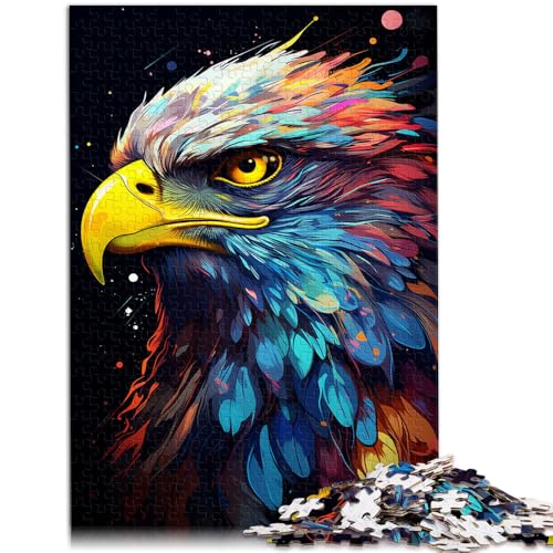 Puzzle für Erwachsene 1000 Teile Malen Farbiger Adler Denkspiel Lernspiel für Geburtstag Weihnachten für Teenager ab 14 Jahren 26x38cm von BBVNFLIR