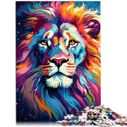 Puzzle für Erwachsene 1000 Teile Malen Farbiger Löwe Lernspiele Heimdekoration Puzzle Kunstwerk Geschenk für 14-Jährige 26x38cm Puzzle für Erwachsene 1000 Teile Malen Farbiger Löwe Lernspiele Heimdekoration Puzzle Kunstwerk Geschenk für 14-Jährige 26x38cm von BBVNFLIR