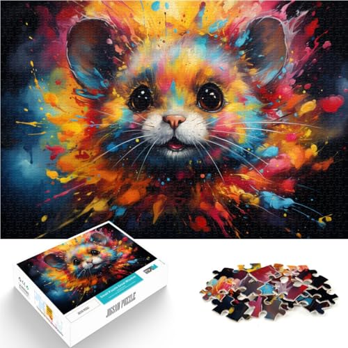 Puzzle für Erwachsene 1000 Teile Mausmalerei schwieriges Puzzle herausfordernd zu vervollständigen Aber lustig und humorvoll für 14-Jährige 50x75cm von BBVNFLIR