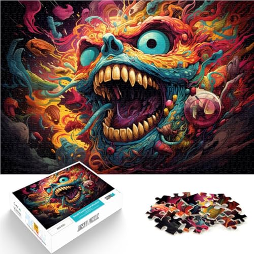 Puzzle für Erwachsene 1000 Teile Monster Denkspiel Helfen Sie dem Gehirn süchtig machende Spielzeuge zu trainieren und Geduld zu fördern 50x75cm von BBVNFLIR