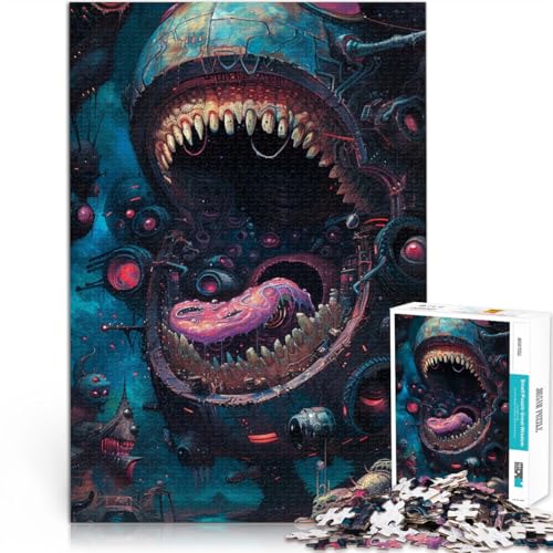 Puzzle für Erwachsene 1000 Teile Monster s Mouth Hand Speed-Wettbewerb Herausfordernd zu vervollständigen Aber lustig und humorvoll 26x38cm von BBVNFLIR