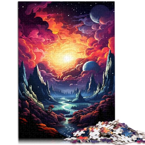 Puzzle für Erwachsene 1000 Teile Morgendämmerung Weltraumlandschaft Lernspiele Heimdekoration Puzzle EIN Kunstwerk 26x38cm von BBVNFLIR