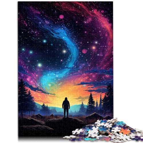 Puzzle für Erwachsene 1000 Teile Nachtansicht unter dem Sternenhimmel Lernspielzeug tolles Geschenk für Teenager ab 14 Jahren 26x38cm von BBVNFLIR