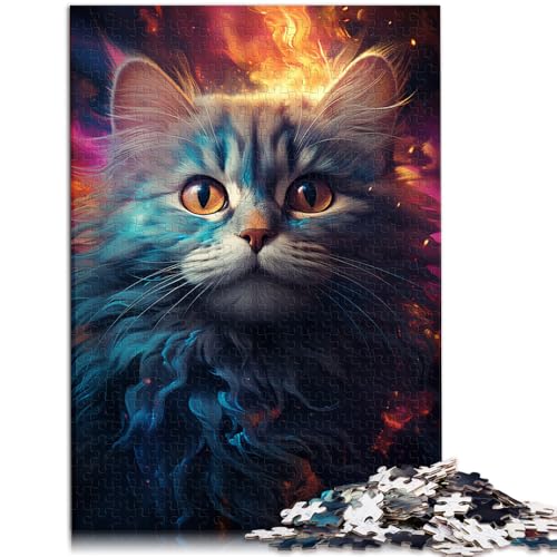 Puzzle für Erwachsene 1000 Teile Nebelkatze für Puzzle-Geschenke ganze Familie ab 14 Jahren 26x38cm Puzzle für Erwachsene 1000 Teile Nebelkatze für Puzzle-Geschenke ganze Familie ab 14 Jahren 26x38cm von BBVNFLIR