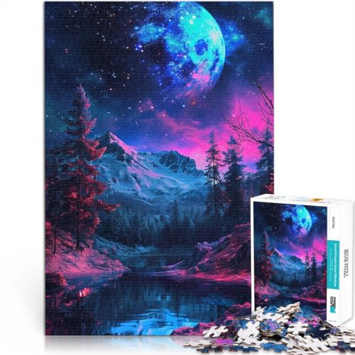 Puzzle für Erwachsene 1000 Teile Neon-Winternatur Denkspiel Herausforderung für die Gehirnintelligenz süchtig machendes Spielzeug 26x38cm Puzzle für Erwachsene 1000 Teile Neon-Winternatur Denkspiel Herausforderung für die Gehirnintelligenz süchtig machendes Spielzeug 26x38cm von BBVNFLIR
