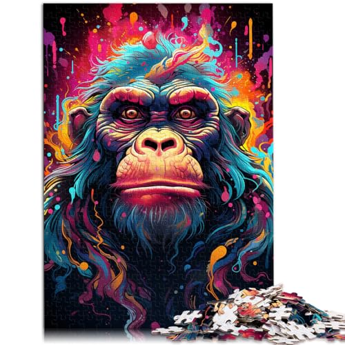 Puzzle für Erwachsene 1000 Teile Orang-Utan Familienunterhaltungsspielzeug Lernspiel für Geburtstag Weihnachten 26x38cm von BBVNFLIR