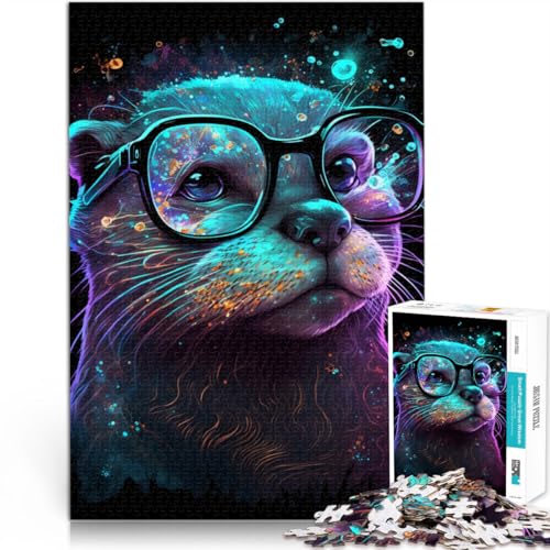 Puzzle für Erwachsene 1000 Teile Otter trägt eine Brille Denkspiel Familienspiel Stressabbau schwierige Herausforderung 26x38cm Puzzle für Erwachsene 1000 Teile Otter trägt eine Brille Denkspiel Familienspiel Stressabbau schwierige Herausforderung 26x38cm von BBVNFLIR