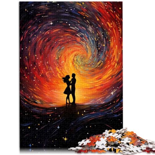 Puzzle für Erwachsene 1000 Teile Paar unter dem Sternenhimmel pädagogisches Stressabbau-Spielzeug Puzzle für Teenager ab 14 Jahren 26x38cm von BBVNFLIR