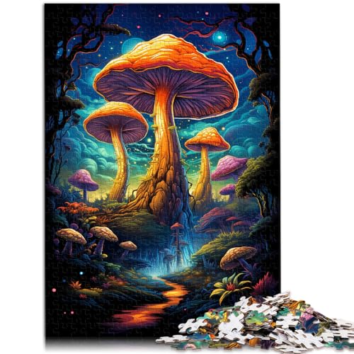 Puzzle für Erwachsene 1000 Teile Pilze Lernspielzeug Gehirnintelligenz-Herausforderung süchtig machendes Spielzeug 26x38cm von BBVNFLIR