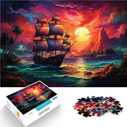 Puzzle für Erwachsene 1000 Teile Piratenschiff Anspruchsvolles Spiel mit vollständig ineinander greifenden zufällig geformten Teilen für Kinder ab 14 Jahren 26x38cm Puzzle für Erwachsene 1000 Teile Piratenschiff Anspruchsvolles Spiel mit vollständig ineinander greifenden zufällig geformten Teilen für Kinder ab 14 Jahren 26x38cm von BBVNFLIR