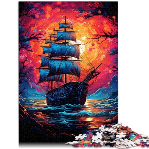 Puzzle für Erwachsene 1000 Teile Piratenschiff anspruchsvolles Spiel Wanddekoration einzigartige Geburtstags 26x38cm von BBVNFLIR