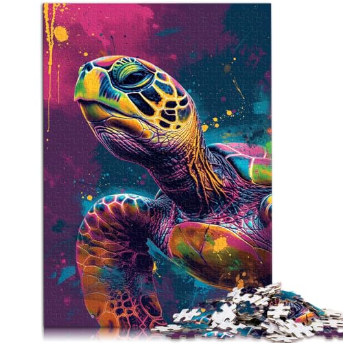 Puzzle für Erwachsene 1000 Teile Planet Turtle Lernspielzeug anspruchsvolles Spiel und Familienspiel für Teenager ab 14 Jahren 26x38cm von BBVNFLIR