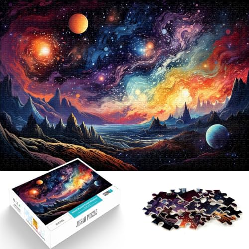 Puzzle für Erwachsene 1000 Teile Planetenlandschaft anspruchsvolles Spiel tolles Geschenk für Teenager ab 14 Jahren 26x38cm von BBVNFLIR
