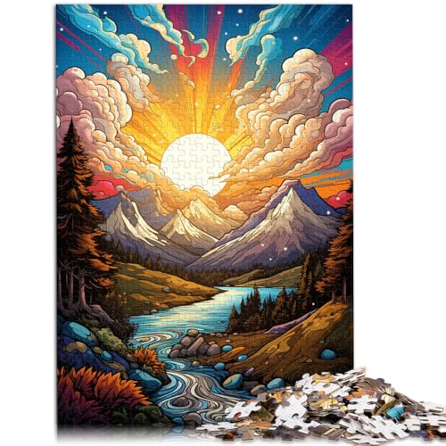 Puzzle für Erwachsene 1000 Teile Pop-Art-Berg Lernspielzeug Geburtstagsgeschenke Geeignet für Teenager ab 14 Jahren 26x38cm von BBVNFLIR