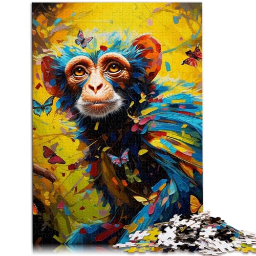 Puzzle für Erwachsene 1000 Teile Psychedelischer AFFE Lernpuzzle Geburtstagsgeschenk für Teenager ab 14 Jahren 26x38cm von BBVNFLIR