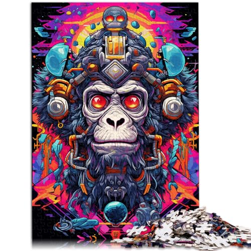 Puzzle für Erwachsene 1000 Teile Psychedelischer AFFE Lernpuzzle Geburtstagsgeschenk für Teenager ab 14 Jahren 50x75cm von BBVNFLIR