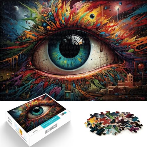 Puzzle für Erwachsene 1000 Teile Puzzles Augen pädagogische Herausforderung Spaß bei Heimaktivitäten Geburtstagsgeschenk Reisegeschenke 26x38cm von BBVNFLIR