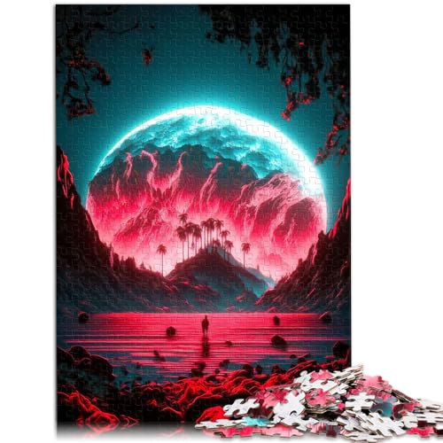 Puzzle für Erwachsene 1000 Teile RED Dawn Heimdekoration Puzzle-Spielzeug Herausforderung der Gehirnintelligenz süchtig machendes Spielzeug für Kinder ab 14 Jahren 26x38cm von BBVNFLIR