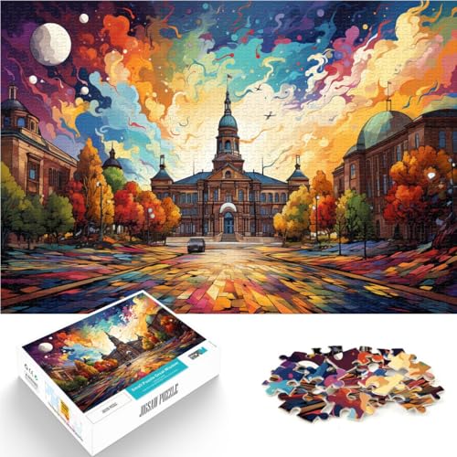 Puzzle für Erwachsene 1000 Teile Rathaus von Kuopio Lernspiele für Zuhause DIY-Spielzeug als Geschenk für die ganze Familie 26x38cm von BBVNFLIR