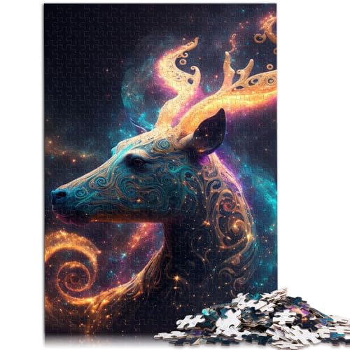 Puzzle für Erwachsene 1000 Teile Rentier schwieriges und herausforderndes Lernspiel für Geburtstag Weihnachten für Teenager ab 14 Jahren 50x75cm von BBVNFLIR
