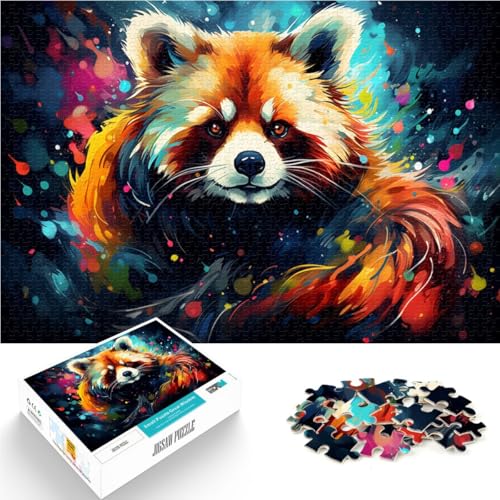 Puzzle für Erwachsene 1000 Teile Roter Panda Lernspielzeug Familienspiele Geschenk zum Geburtstag für Teenager ab 14 Jahren 26x38cm von BBVNFLIR