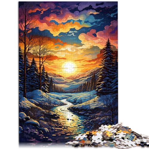 Puzzle für Erwachsene 1000 Teile Schneefall-Sonnenuntergang Spielzeug Denkspiel Stressabbau schwierige Herausforderung geeignet für und Jugendliche ab 14 Jahren 26x38cm Puzzle für Erwachsene 1000 Teile Schneefall-Sonnenuntergang Spielzeug Denkspiel Stressabbau schwierige Herausforderung geeignet für und Jugendliche ab 14 Jahren 26x38cm von BBVNFLIR