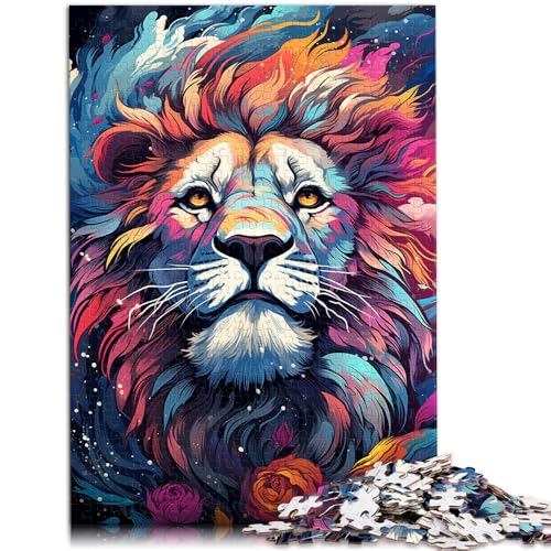 Puzzle für Erwachsene 1000 Teile Schneelöwe schwieriges Puzzle ganze Familie für Teenager ab 14 Jahren 26x38cm von BBVNFLIR