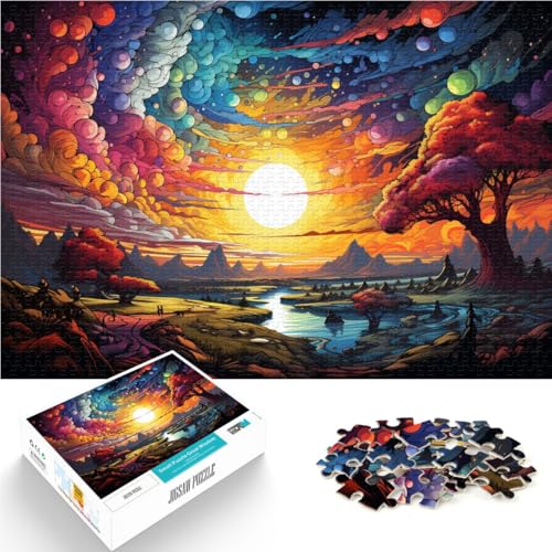 Puzzle für Erwachsene 1000 Teile See-Puzzle Heimdekoration Lernspiel für Geburtstag Weihnachten 26x38cm von BBVNFLIR