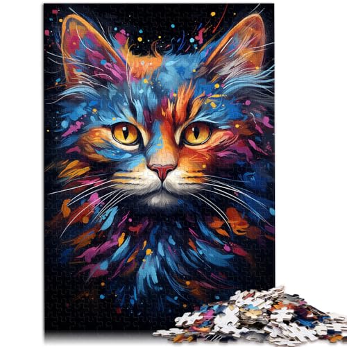 Puzzle für Erwachsene 1000 Teile Seelentierkatze Spielzeug Lernspiele Stressabbau Heimkunstdekor für Teenager ab 14 Jahren 50x75cm von BBVNFLIR