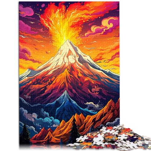 Puzzle für Erwachsene 1000 Teile Seltsames Vulkanausbruch-Spiel Spielzeug für die Familie Geschenk Stressabbau für Teenager ab 14 Jahren 26x38cm von BBVNFLIR