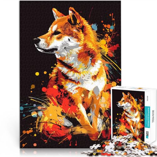 Puzzle für Erwachsene 1000 Teile Shiba Inu-Hund Kunstspielzeug Denkspiel ganze Familie für Teenager ab 14 Jahren 26x38cm Puzzle für Erwachsene 1000 Teile Shiba Inu-Hund Kunstspielzeug Denkspiel ganze Familie für Teenager ab 14 Jahren 26x38cm von BBVNFLIR