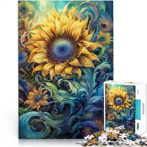 Puzzle für Erwachsene 1000 Teile Sonnenblumen-Puzzle anspruchsvolles Spiel ganze Familie 26x38cm von BBVNFLIR