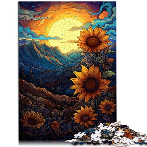 Puzzle für Erwachsene 1000 Teile Sonnenblumen zwischen Bergen und Mond Spielzeug Denkspiel Geburtstagsgeschenk für Teenager ab 14 Jahren 26x38cm Puzzle für Erwachsene 1000 Teile Sonnenblumen zwischen Bergen und Mond Spielzeug Denkspiel Geburtstagsgeschenk für Teenager ab 14 Jahren 26x38cm von BBVNFLIR