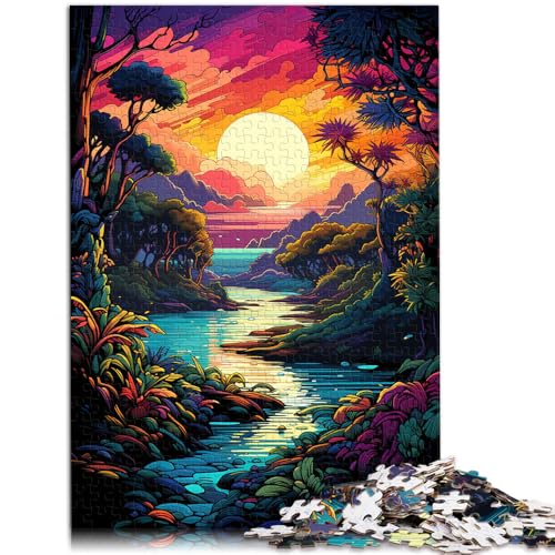 Puzzle für Erwachsene 1000 Teile Sonnenuntergang-Dschungel Lernpuzzle EIN Kunstwerk für Teenager ab 14 Jahren 50x75cm von BBVNFLIR
