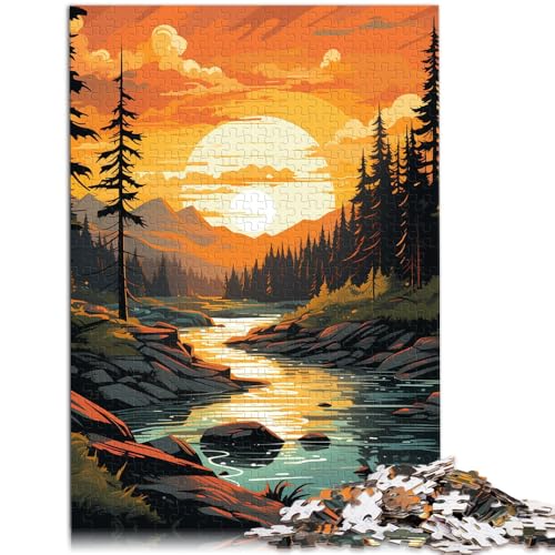 Puzzle für Erwachsene 1000 Teile Sonnenuntergang am See Lernspiele Heimdekoration Puzzle Kunstwerk Geschenk für 14-Jährige 50x75cm Puzzle für Erwachsene 1000 Teile Sonnenuntergang am See Lernspiele Heimdekoration Puzzle Kunstwerk Geschenk für 14-Jährige 50x75cm von BBVNFLIR