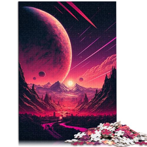 Puzzle für Erwachsene 1000 Teile Sonnenuntergangsposter Heimdekoration Puzzlespielzeug Herausforderung der Gehirnintelligenz süchtig machendes Spielzeug 26x38cm von BBVNFLIR