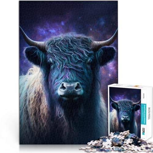 Puzzle für Erwachsene 1000 Teile Space Art Yak Toy Denkspiel Lernspiel für Geburtstag Weihnachten für Teenager ab 14 Jahren 50x75cm von BBVNFLIR
