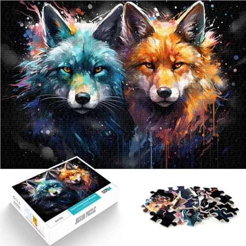 Puzzle für Erwachsene 1000 Teile Sternenhimmel-Fuchs anspruchsvolles Spiel Herausforderung für die Gehirnintelligenz süchtig machendes Spielzeug für 14-Jährige 50x75cm von BBVNFLIR